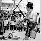 La Strada : photo Anthony Quinn, Federico Fellini, Giulietta Masina