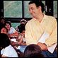 Le Maitre d'école : photo Claude Berri, Coluche