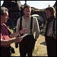 Les Frères Grimm : photo Heath Ledger, Matt Damon, Terry Gilliam