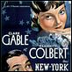 New York-Miami : affiche Clark Gable, Claudette Colbert, Frank Capra