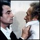 A gauche en sortant de l'ascenseur : photo Edouard Molinaro, Pierre Richard, Richard Bohringer