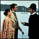 photo Buzz Kulik, Eric Idle, Julia Nickson-Soul, Pierce Brosnan