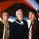 Galactica : photo Dirk Benedict, Lorne Greene, Richard Hatch