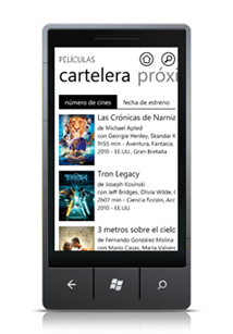 SensaCine para Windows Phone 7