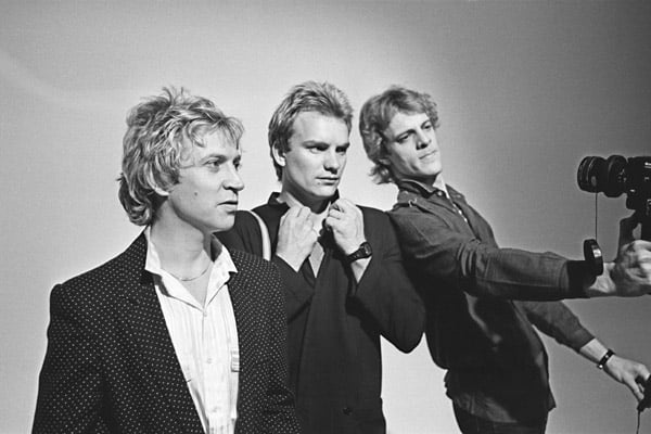 Le groupe Police Andy Summers Sting et Stewart Copeland