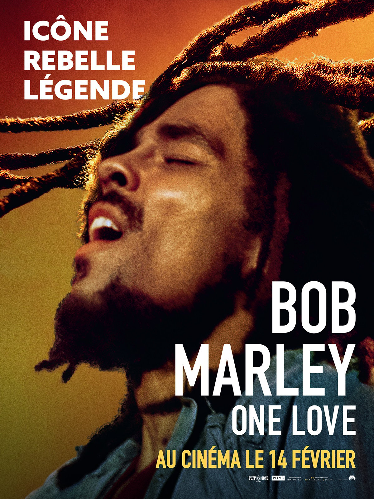 Bob Marley: One Love célèbre la vie et la musique d'une icône qui a inspiré des générations à travers son message d'amour et d'unité. Pour la première fois sur grand écran, découvrez l'histoire puissante de Bob Marley.
