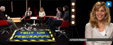 Alysson Paradis invitée de "Tout un Programme" sur AlloCine TV