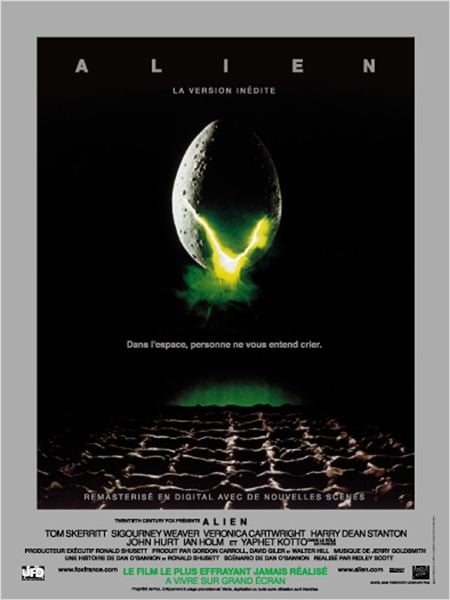 Alien, le huitième passager : affiche Ridley Scott, Sigourney Weaver