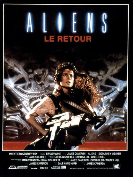 Aliens le retour : affiche James Cameron, Sigourney Weaver