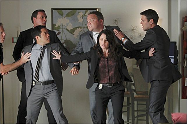 Mentalist : photo Drew Powell, Ivan Sergei, Owain Yeoman, Robin Tunney, Tim Kang