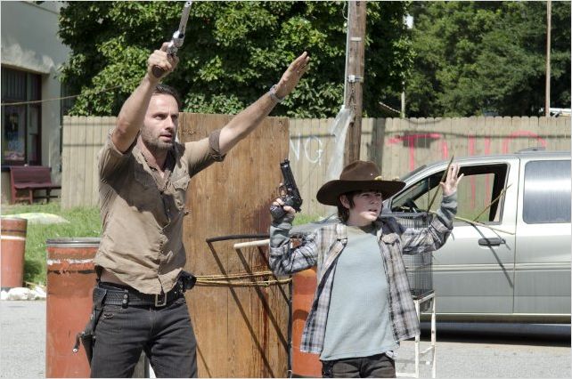 The Walking Dead : photo Andrew Lincoln, Chandler Riggs