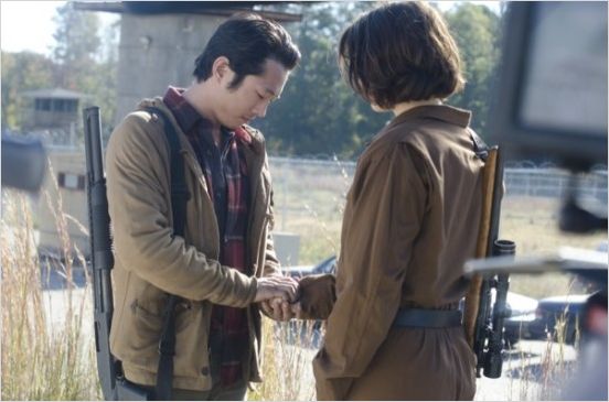 The Walking Dead : photo Lauren Cohan, Steven Yeun