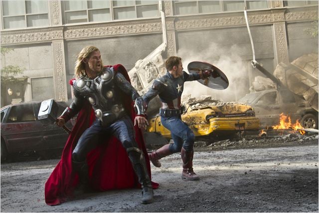 Avengers : photo Chris Evans, Chris Hemsworth