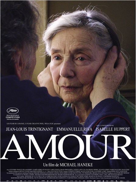 Amour : affiche Emmanuelle Riva, Jean-Louis Trintignant, Michael Haneke