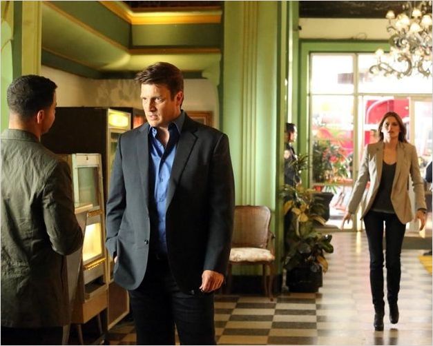 Photo Jon Huertas, Nathan Fillion, Stana Katic